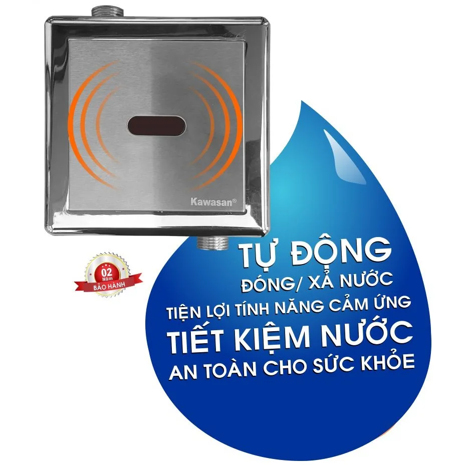 Van Cảm Ứng Xả Bồn Tiểu Nam Lắp Âm Tường Kawasan KW-8511