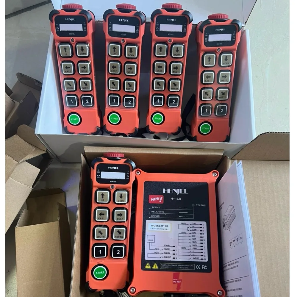 Bộ Điều Khiển Cẩu Trục Từ Xa Henjel 8 Nút H-108