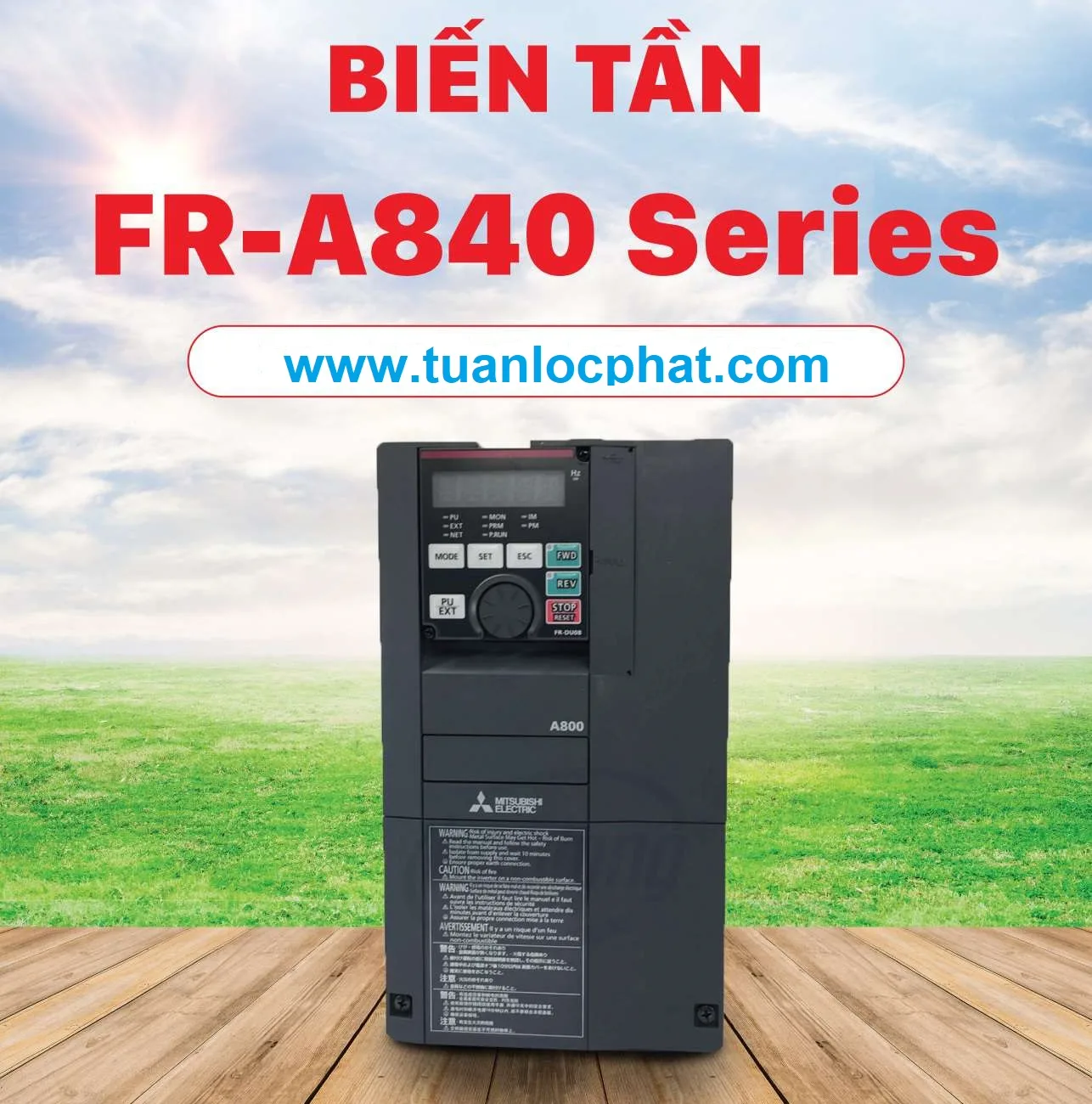 Biến Tần Inverter Mitsubishi 3P 400V 1.5kW FR-A840-00052