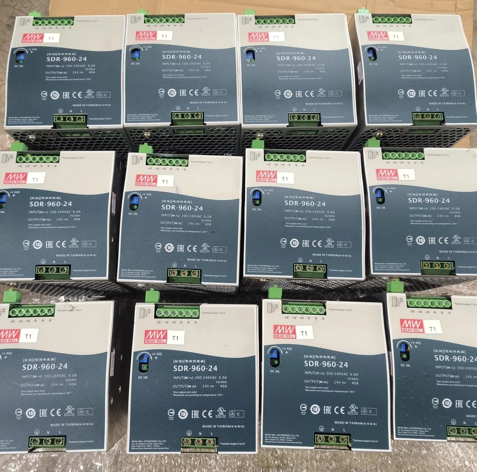 Bộ Nguồn Power Supplier Cài Ray Meanwell 24VDC 40A SDR-960-24