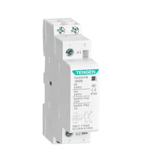 Khởi Động Từ Contactor Tép Modul Tengen 25A 2NO TGCH1N-2520