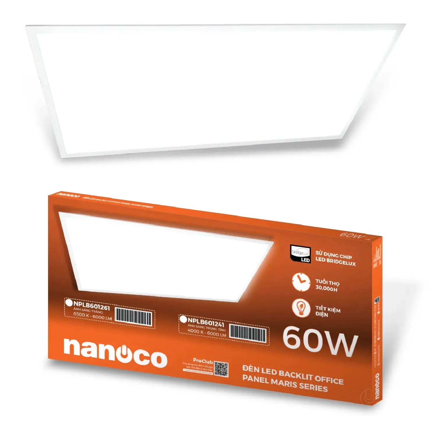 Đèn Led Panel Tấm Nanoco Trắng 1200×600 NPLB601261