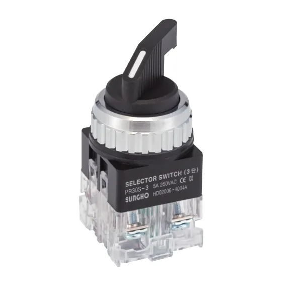 Công Tắc Switch Gạt Tự Giữ 3 Vị Trí Phi 25 Sungho PR25S-3