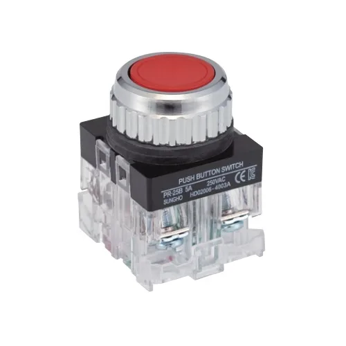 Nút Nhấn Nhả Màu Đỏ Phi 25 Sungho PR-25B-1R