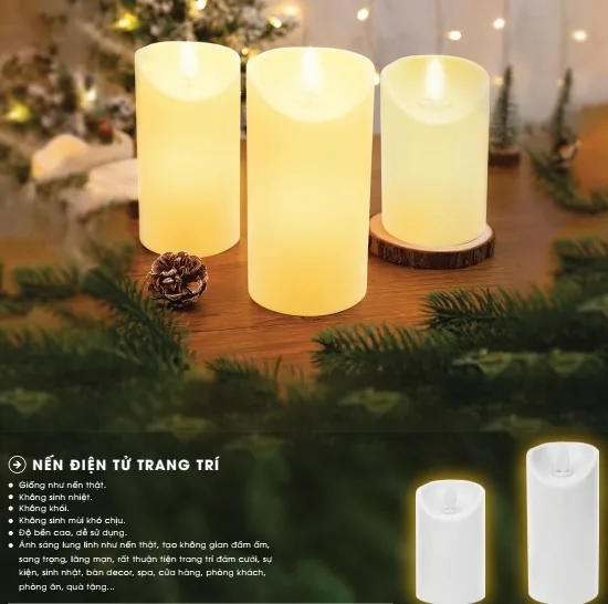 Đèn Điện Trang Trí Trưng Bàn Thờ Hình Cây Nến Sopoka NC7-220