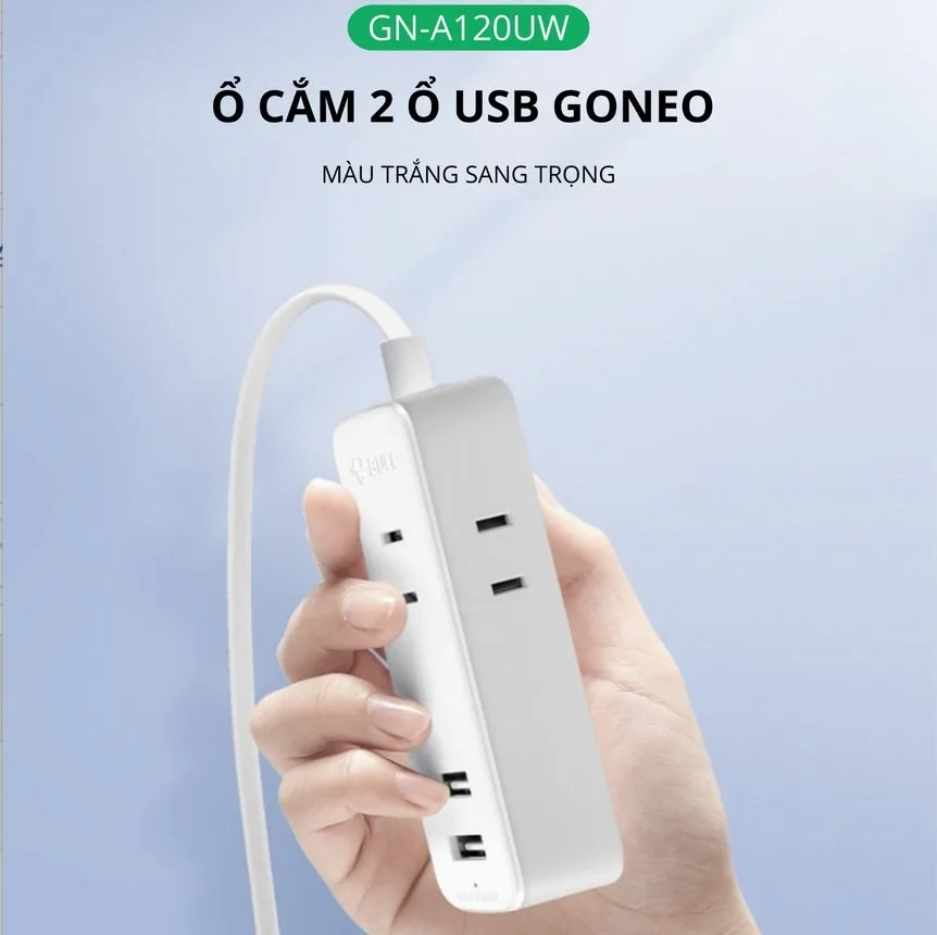 Ổ Cắm Điện Tích Hợp Xạc Cổng USB Và Cổng Xạc Nhanh Type C GN-A120UW