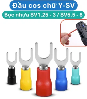 Đầu Cos Điện Điều Khiển Chữ Y Bọc Nhựa SV2-3