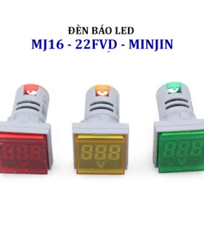Đèn Báo Pha Tủ Điện Vuông Hiển Thị Volt MJ16-22FVD