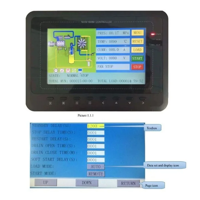 Màn Hình Điều Khiển Cho Máy Nén Khí Inovance MAM6080